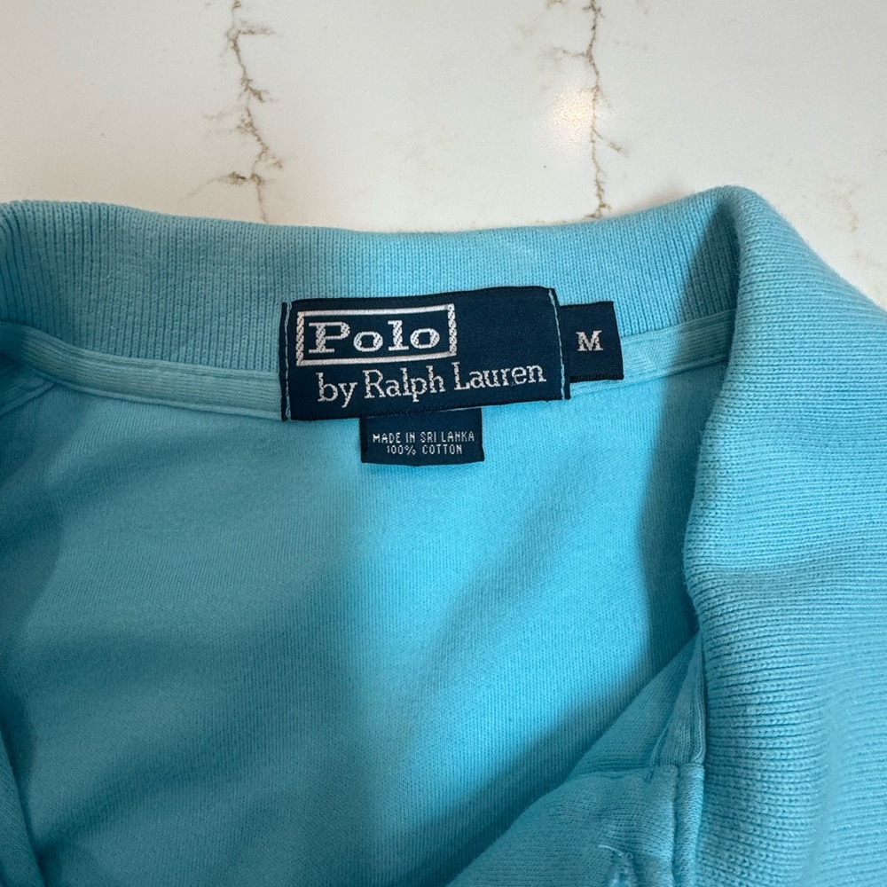 Ralph Lauren Men's Turquoise Polo Shirt - Picture 3 of 4